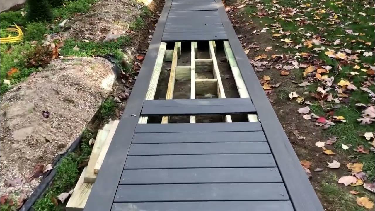 Front Walkway Trex Deck Remodel Part 5 - YouTube