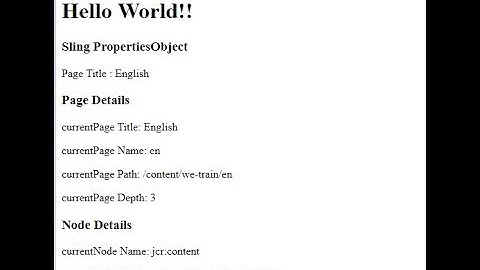 23. Render basic page content in AEM