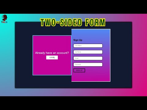 "Interactive Two-Sided Form Design: HTML, CSS, and JavaScript Magic!"