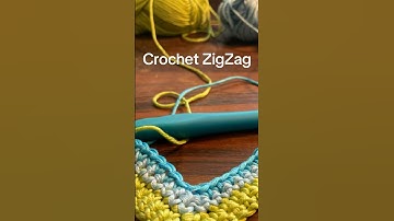 Learn the Basics of Crocheting a Zigzag Pattern - Retro Style! 🌈✨#hækling #crochetpatterns