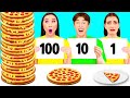 100 Capas de Alimentos Desafío | Batalla de Comida por CRAFTooNS Challenge