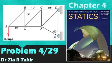 Problem 4/29 | Engineeing Mechanics: STATICS, JL Meriam, 9th Edition