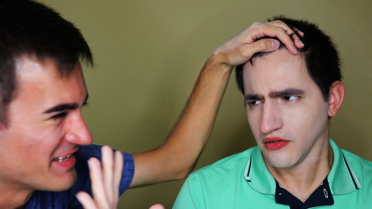 Makeup Application to Brother for First Time! (ASMR)