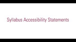 Flex Forward Syllabus Accessibility Statements