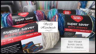 Red Heart Super Saver Bitty Stripes Yarn and Granny Square Yarn Talk