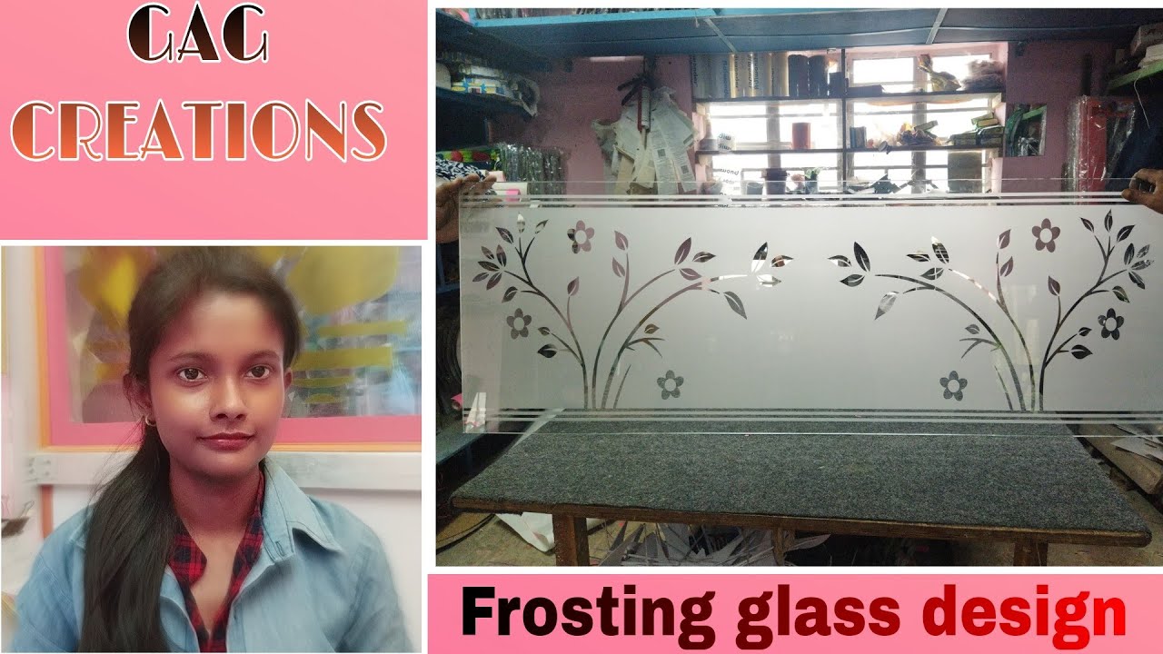 White frosted glass design images glass etching process YouTube