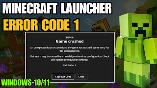 How To Fix Minecraft Launcher  Error Code 1  In Windows