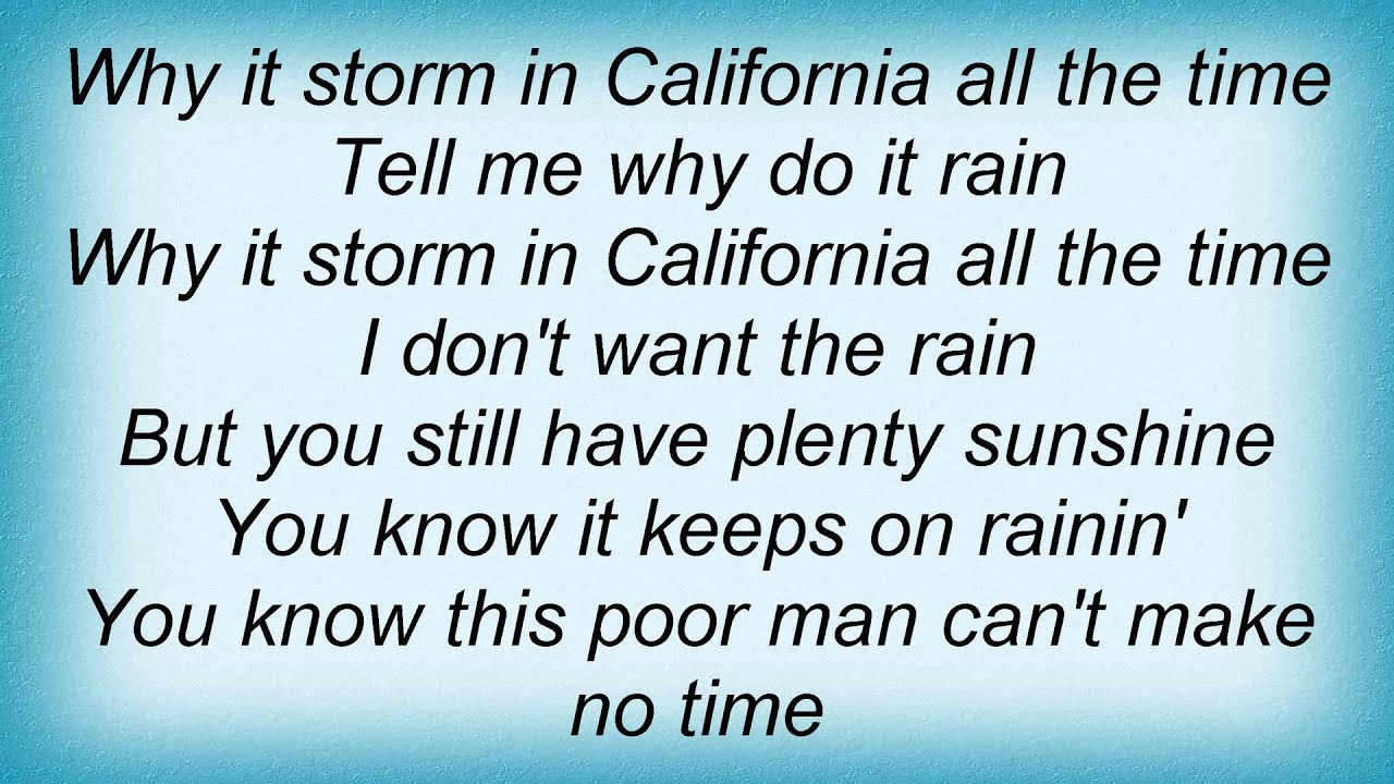 Lightnin' Hopkins California Showers Lyrics YouTube