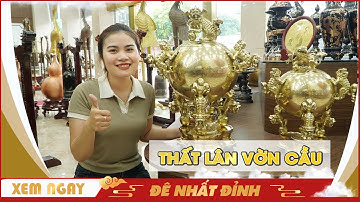 Đỉnh bóng thất lân vờn cầu 70cm đồng catut