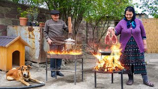 Mix Of Rural Delicious Beef & Lamb Meat with Vegetable Recipes ♧ Village Cooking Vlog