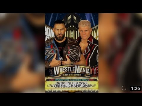 WWE Wrestlemania 39 Official Moving Match Cards YouTube WWE Wrestlemania 39 Official Moving Match Cards YouTube