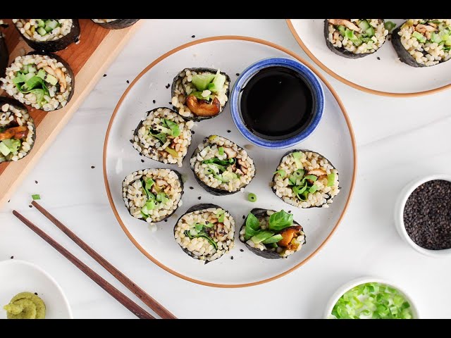 All-Inclusive Shiitake Sushi Making Kit | DIY Kit | Vegetarian | Includes  Miso Soup, 10 Rolls & Spicy Mayo