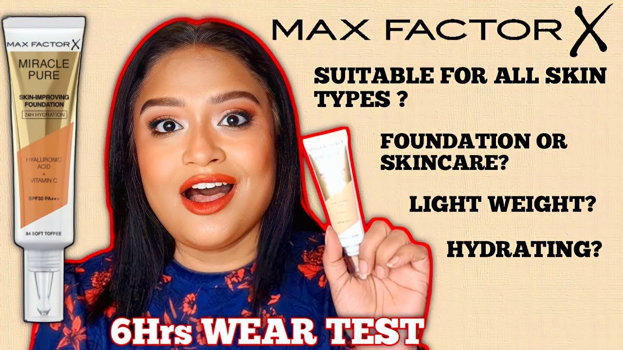 Max Factor Miracle Pure Foundation| Review on Dry Skin| 6 Hrs Wear Test|  Demo| Honest Opinion - YouTube