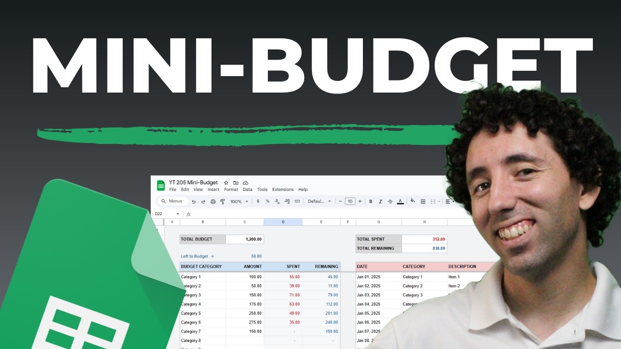 How to Make a Mini-Budget in Google Sheets - YouTube