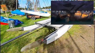 HOBIE CAT DAYS  Looking over old unused Hobie 16 ( Tips and Rigging Basics for beginners )