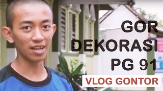 Persiapan Dekorasi Panggung Gembira Gontor 92 Inspiring Generation