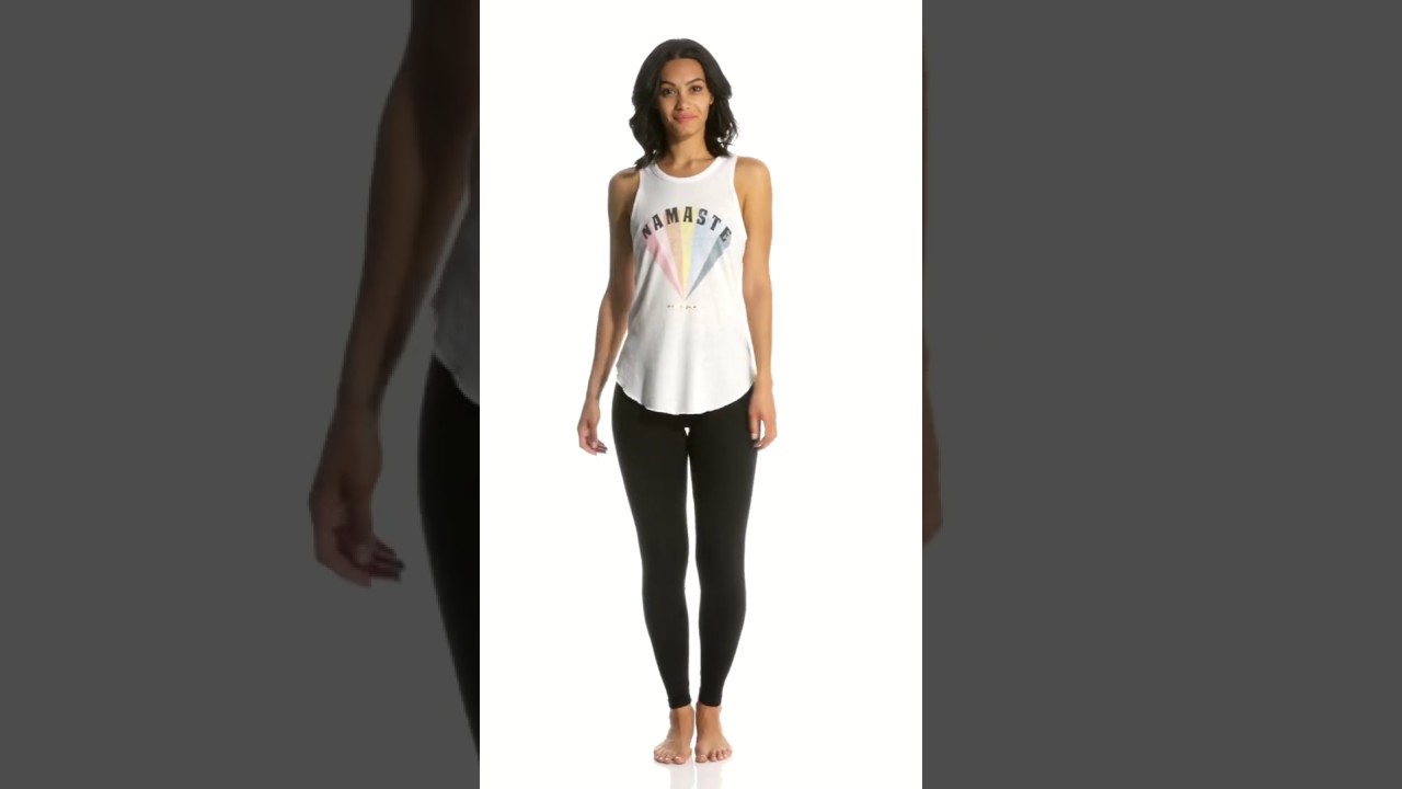 Spiritual Gangster Namaste Rainbow Studio Yoga Tank Top | SwimOutlet.com