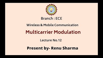 Wireless & Mobile Communication | Multicarrier Modulation | AKTU Digital Education
