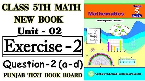 Class 5th Math New Book-Unit 2-Exercise 2 Q2 (a-d) -5th class Math Exercise 2-How to find the LCM?