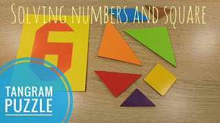 Tangram Puzzle Game Solving numbers as a solution screenshot 2