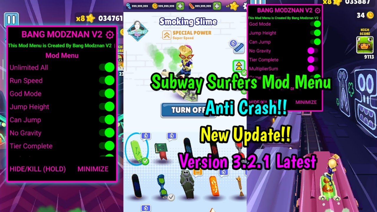 Subway Surfers v2.37.0 Ultimate Mod Menu v3.1 Apk [No Coins Pickup,Free  Camera,First Personne View] 