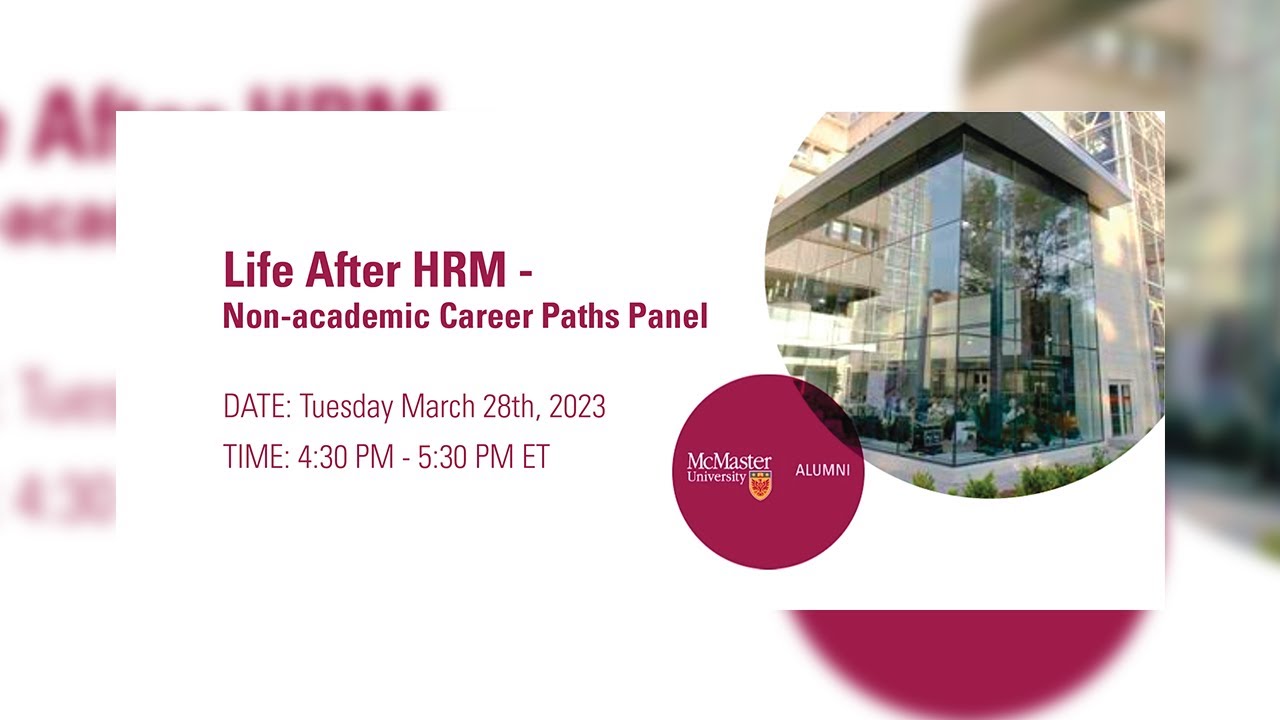 Image for Life After HRM - Non-academic Career Paths Panel webinar