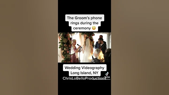 Grooms phone rings during the ceremony  #longislan...