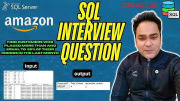 Amazon Interview Question | SQL Query to Find Customers with 50%+ Orders in the Last Month