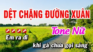 Dệt Chặng Đường Xuân Karaoke Vọng Cổ Tone Nữ Dây Đào | Hoài Phong Organ