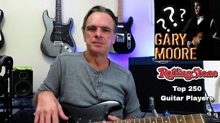 Rolling Stone's Top 250 Guitar Players and the Absence of Gary Moore.