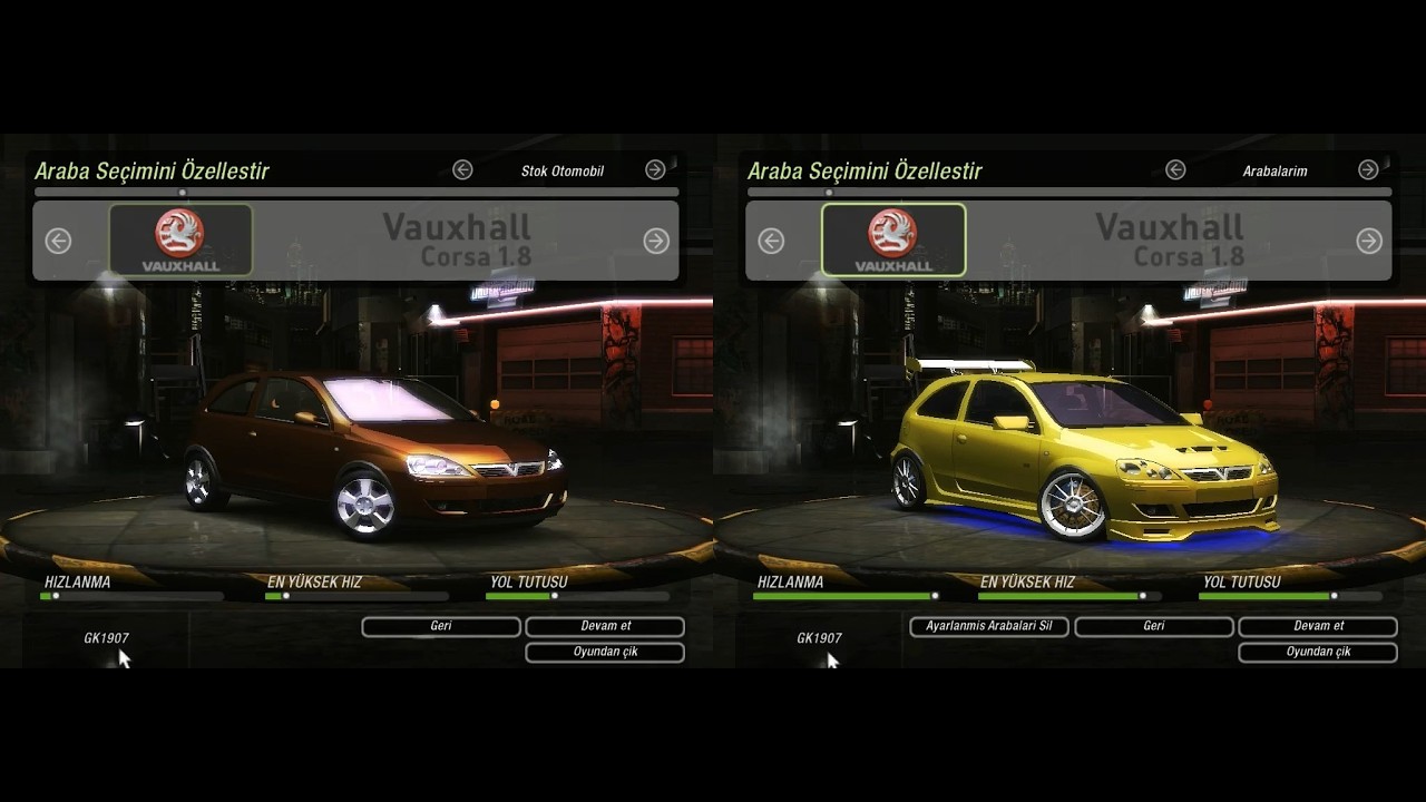 NFS Underground 2 | Opel Corsa | Stock vs Full Drift Test |
