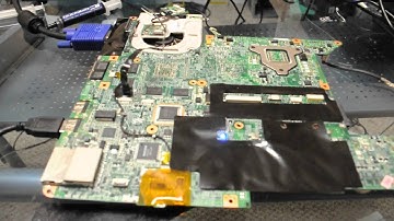 Doubleclickittofixit BGA reflow HP DV9700 Intel laptop with a Nvidia G86 to fix a no video issue