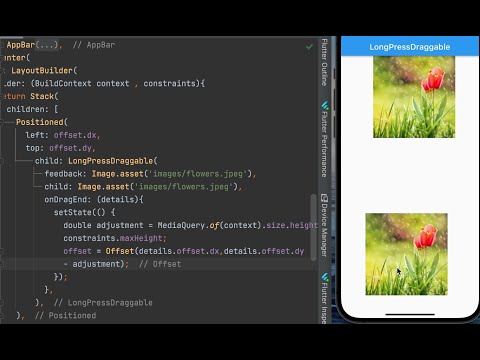 Long Press Draggable Widget