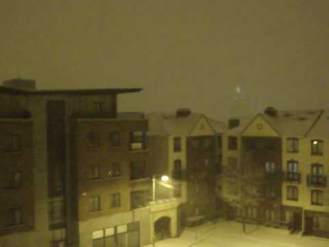 Snow in Dublin City Centre Ireland 2010 - by Night