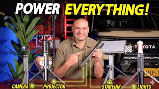 Battery, Mount &amp; Tripod All-in-One - Starlink Mini Battery for Camping &amp; Off Grid