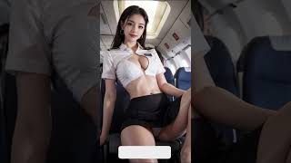 Japanian Bikini Model In Airline Stewardess 6🇯🇵Ai Art Lookbook 4K Video Beauty Girl Bikini Model