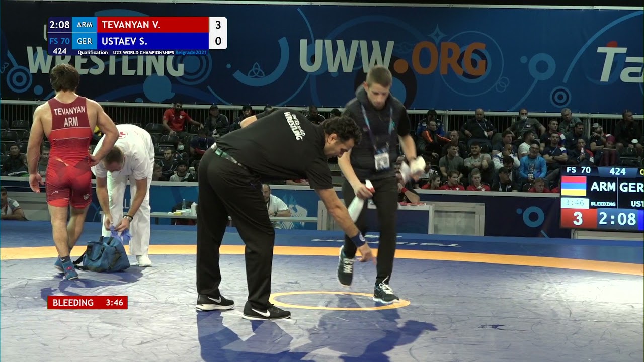 Qual. FS - 70 kg: V. TEVANYAN (ARM) v. S. USTAEV (GER)