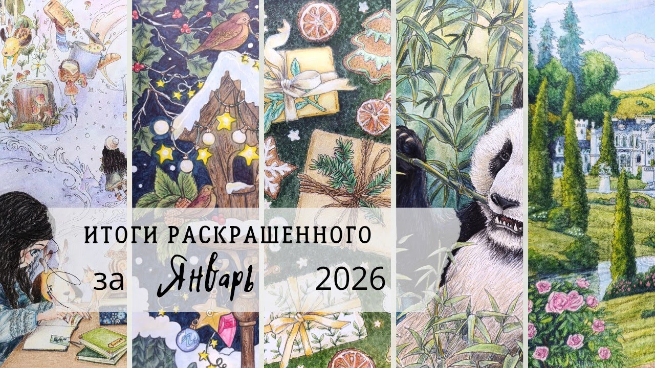 Итоги раскрашенного за январь 2026 года/ Разрисовано за январь/ Completed pages