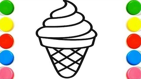 Ice cream Drawing, Painting & Coloring For Kids and Toddlers_ Child Art