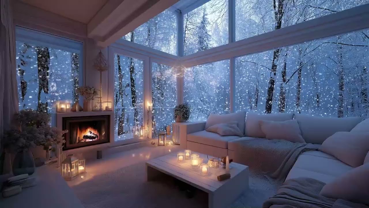 Cozy Winter Snow ❄️ 3H Relaxing Piano Music for Concentration, Study & Healing