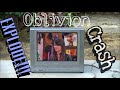 Old tv explodes  while playing oblivion cheats gameplay wtf