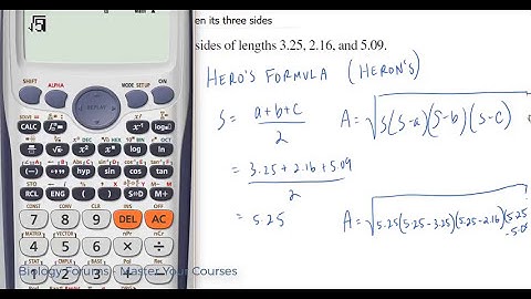 📚 Find the area of a triangle given its three sides (Heron
