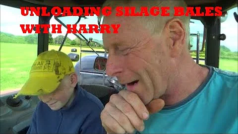 UNLOADING SILAGE BALES WITH HARRY