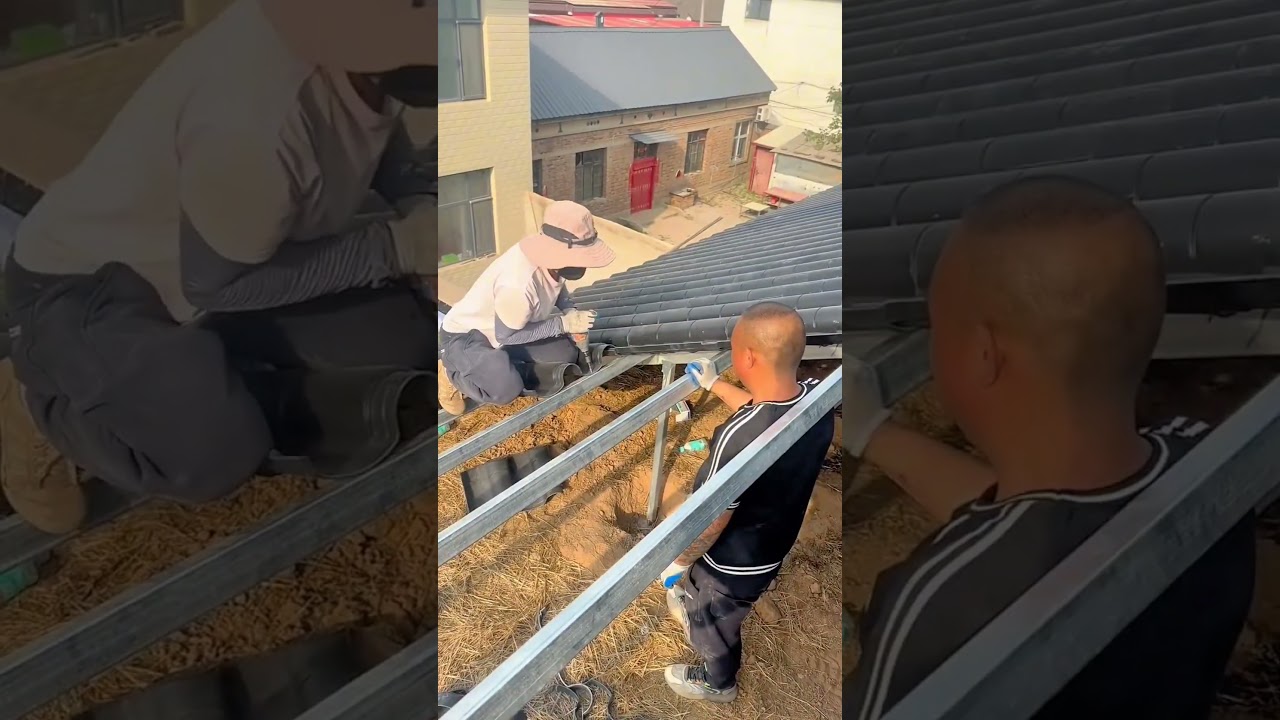 Watch Installation of Light Steel Frames for Tile Roofs #shorts on YouTube Watch Installation of Light Steel Frames for Tile Roofs #shorts on YouTube