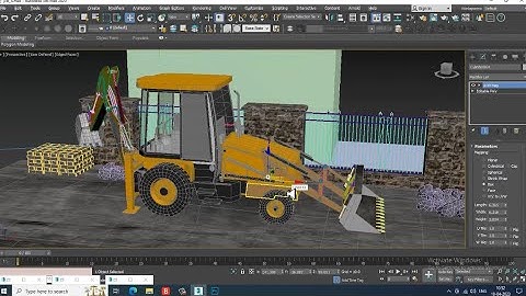 3dsMax Tutorials, Tutorial on Texturing a JCB Construction Machine from Scratch in 3dsmax. Part 24