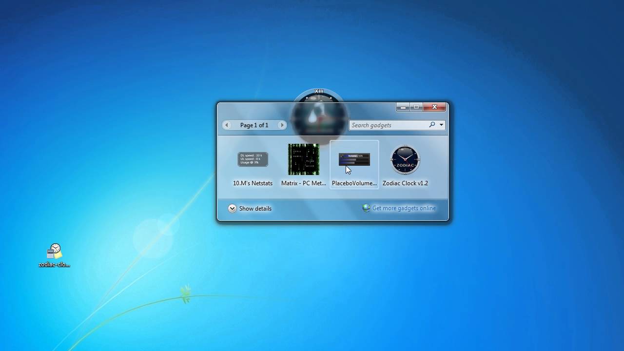 Zodiac Clock Windows 7 Desktop Gadget YouTube