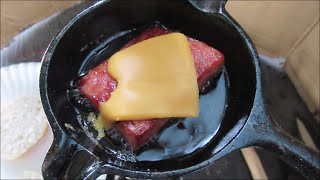 Cooking on my Mini Pot Belly Stove