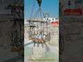 杭の切断：機械化されたコンクリート柱の切断