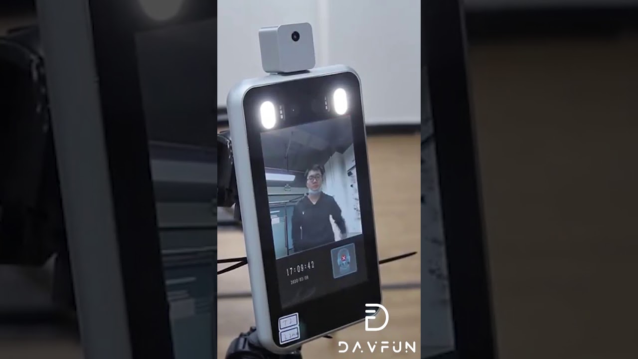 Face Recognition & Temperature Measurement Access Control Panel Product Testing Demonstration