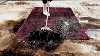 A soft purple rug emerged from a layer of mud | Speeded Up | Relaxing Asmr Sounds screenshot 2